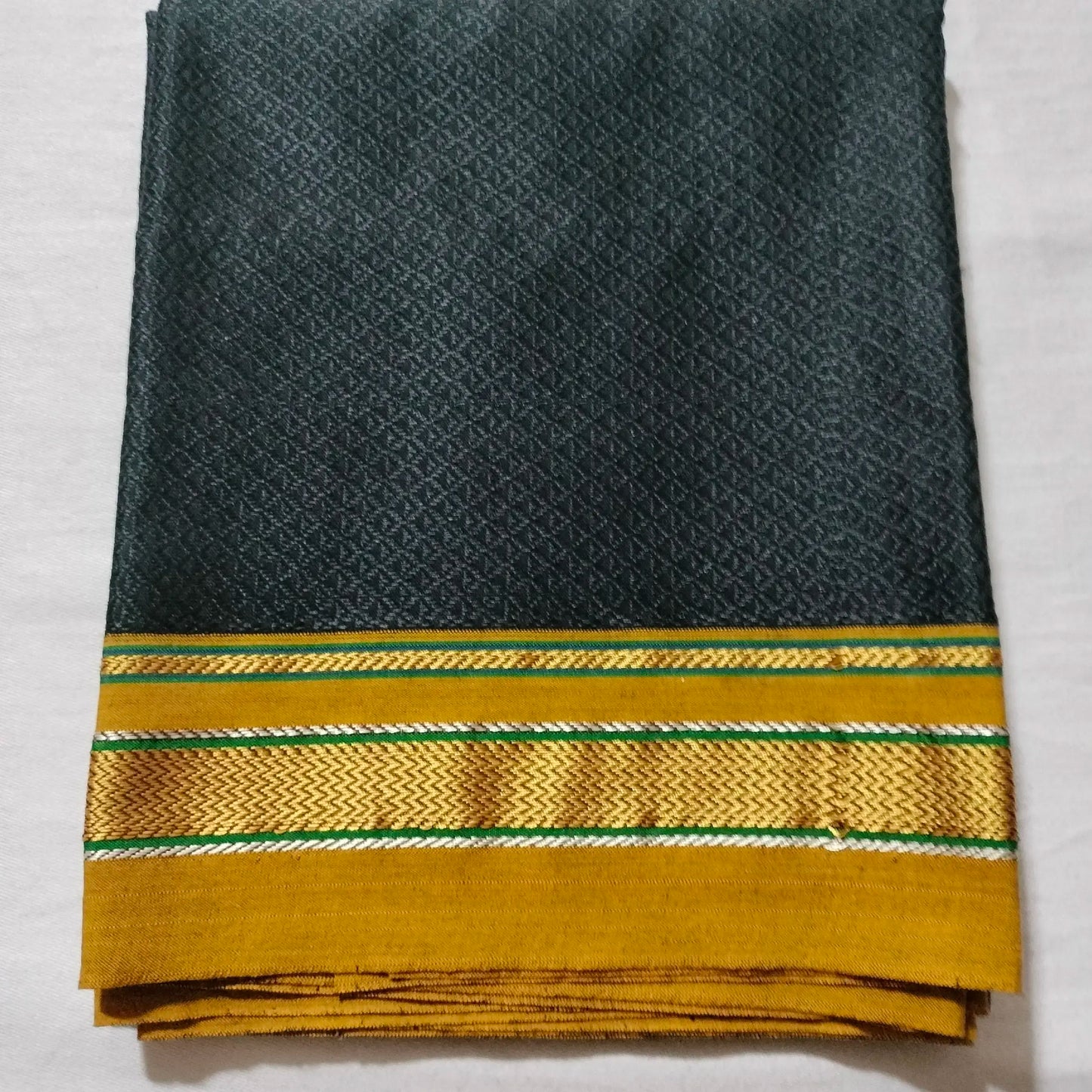 Khana Blouse Piece Black With Yellow