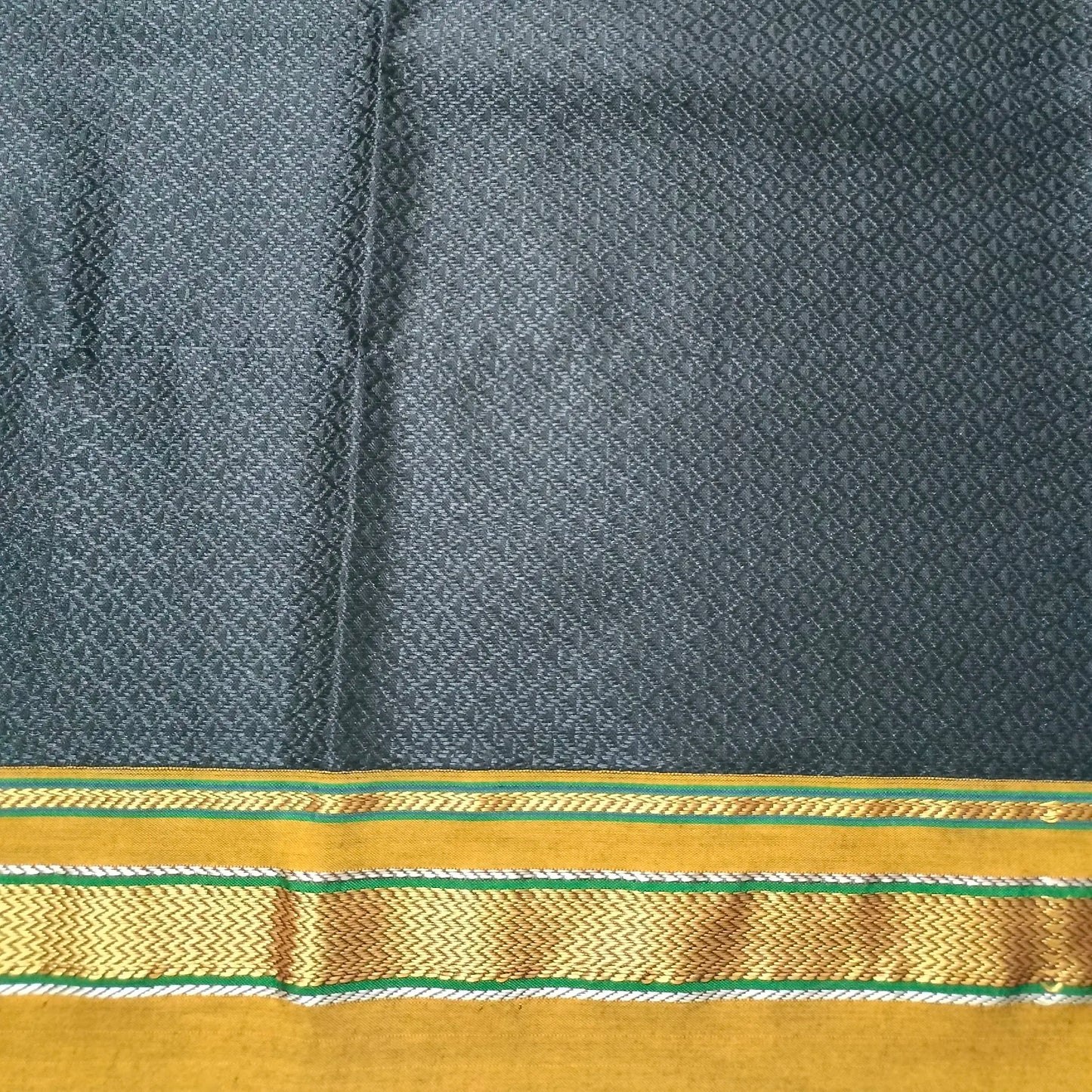 Khana Blouse Piece Black With Yellow