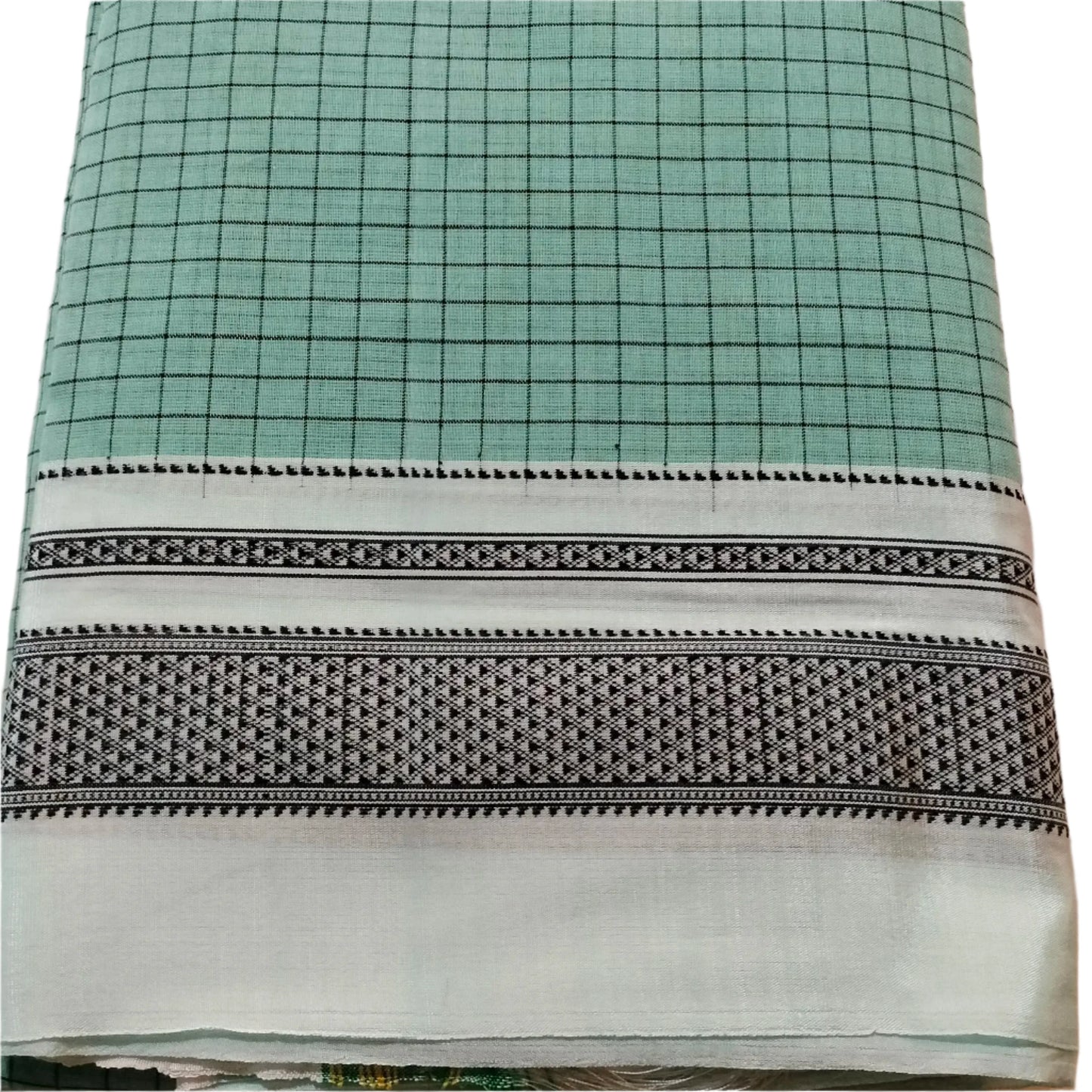 Ilkal Pure Cotton Saree Pista Green