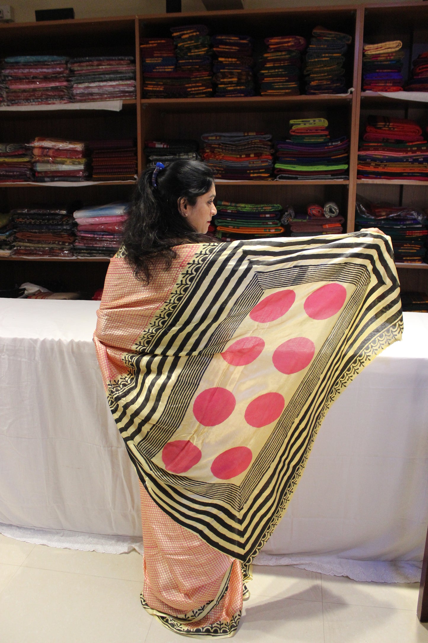 Vanaspati Modal Silk Sarees Peach