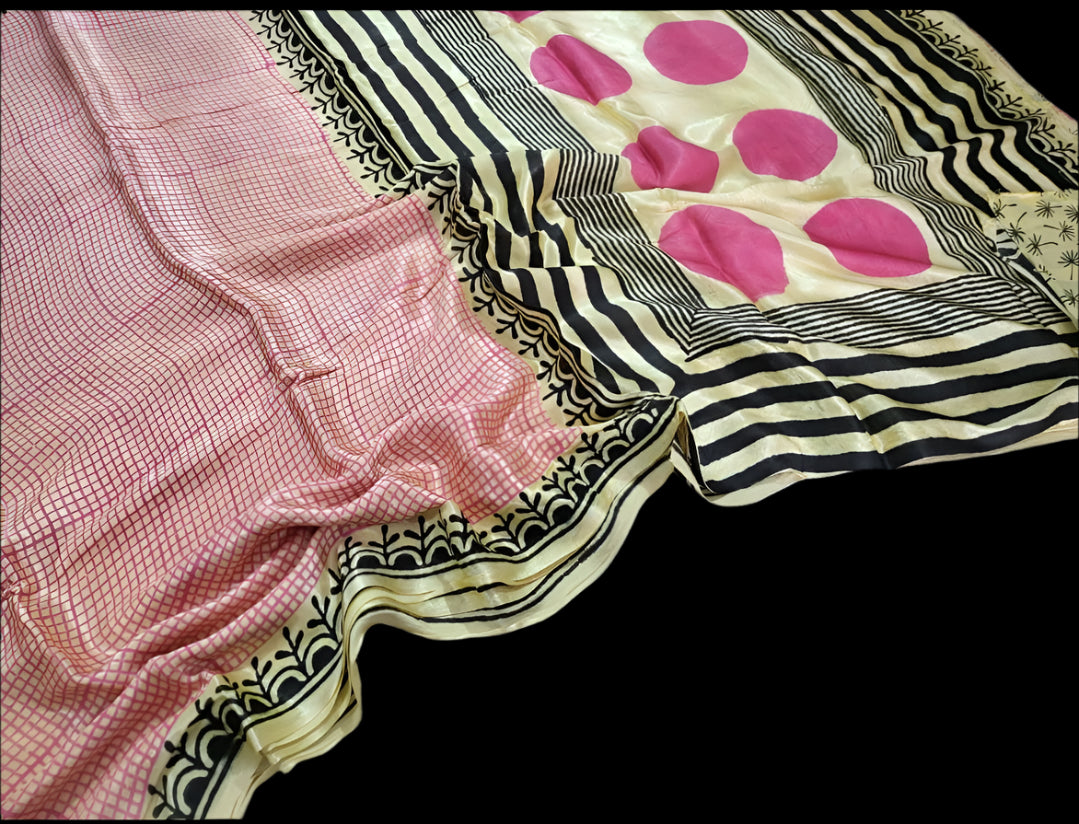 Vanaspati Modal Silk Sarees Pink