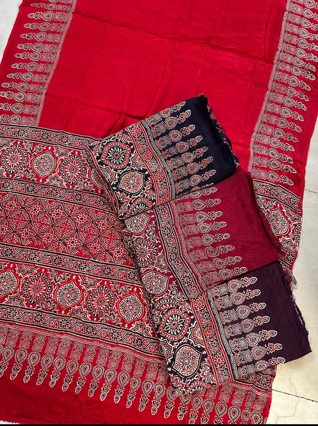Ajrakh Modal Silk Brown