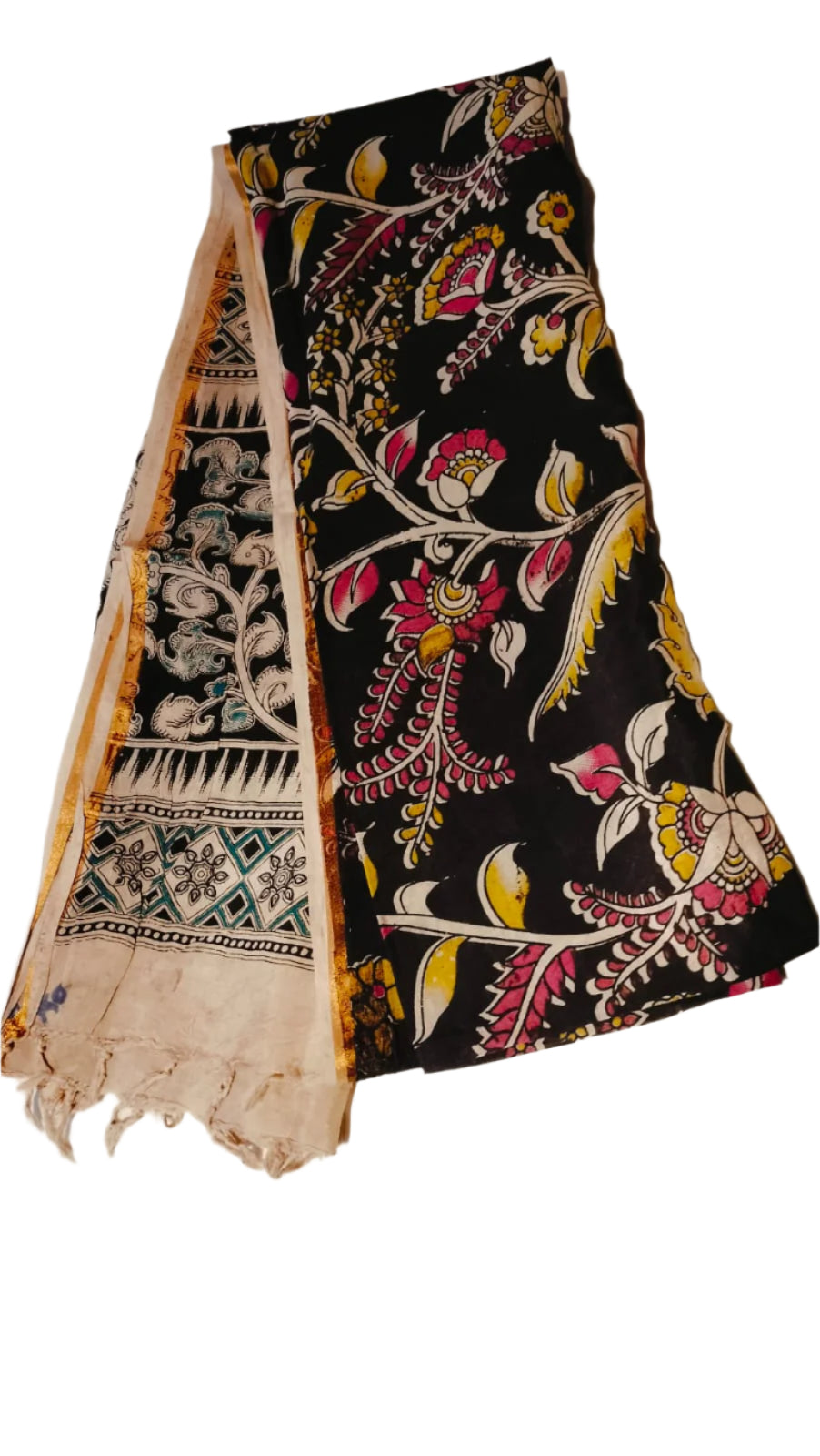 Kadi Kalamkari Dupattas – Hand-painted Cotton Dupattas Online