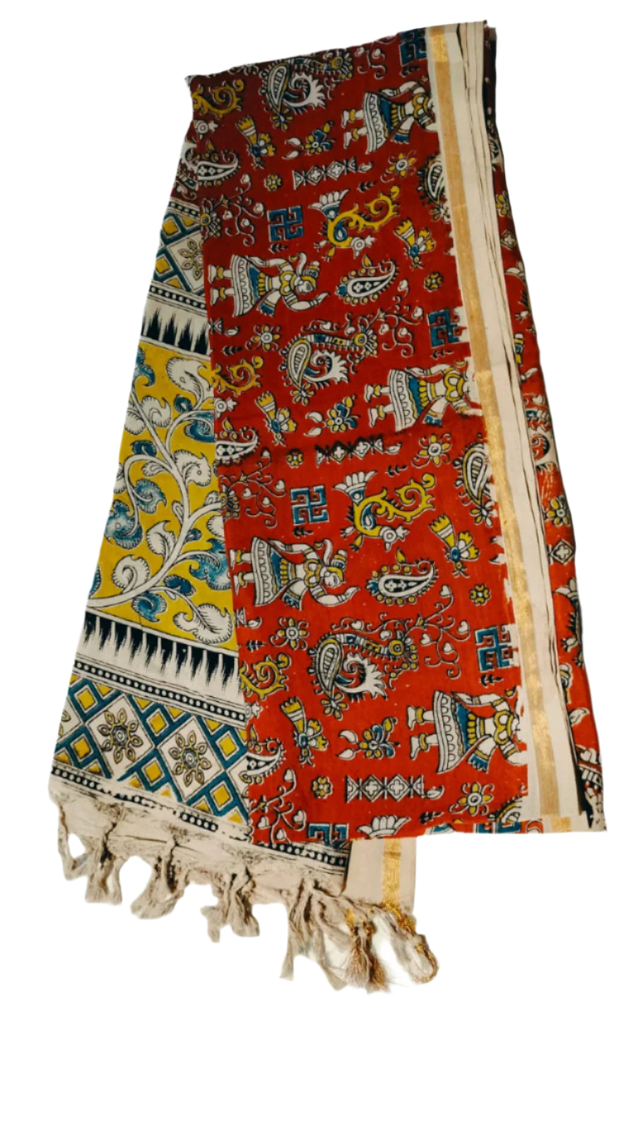 Kadi Kalamkari Dupattas – Hand-painted Cotton Dupattas Online