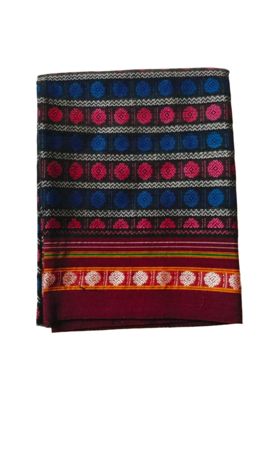 Handloom Pure Cotton Khun Blouse Pieces / Handloom Fabric Online