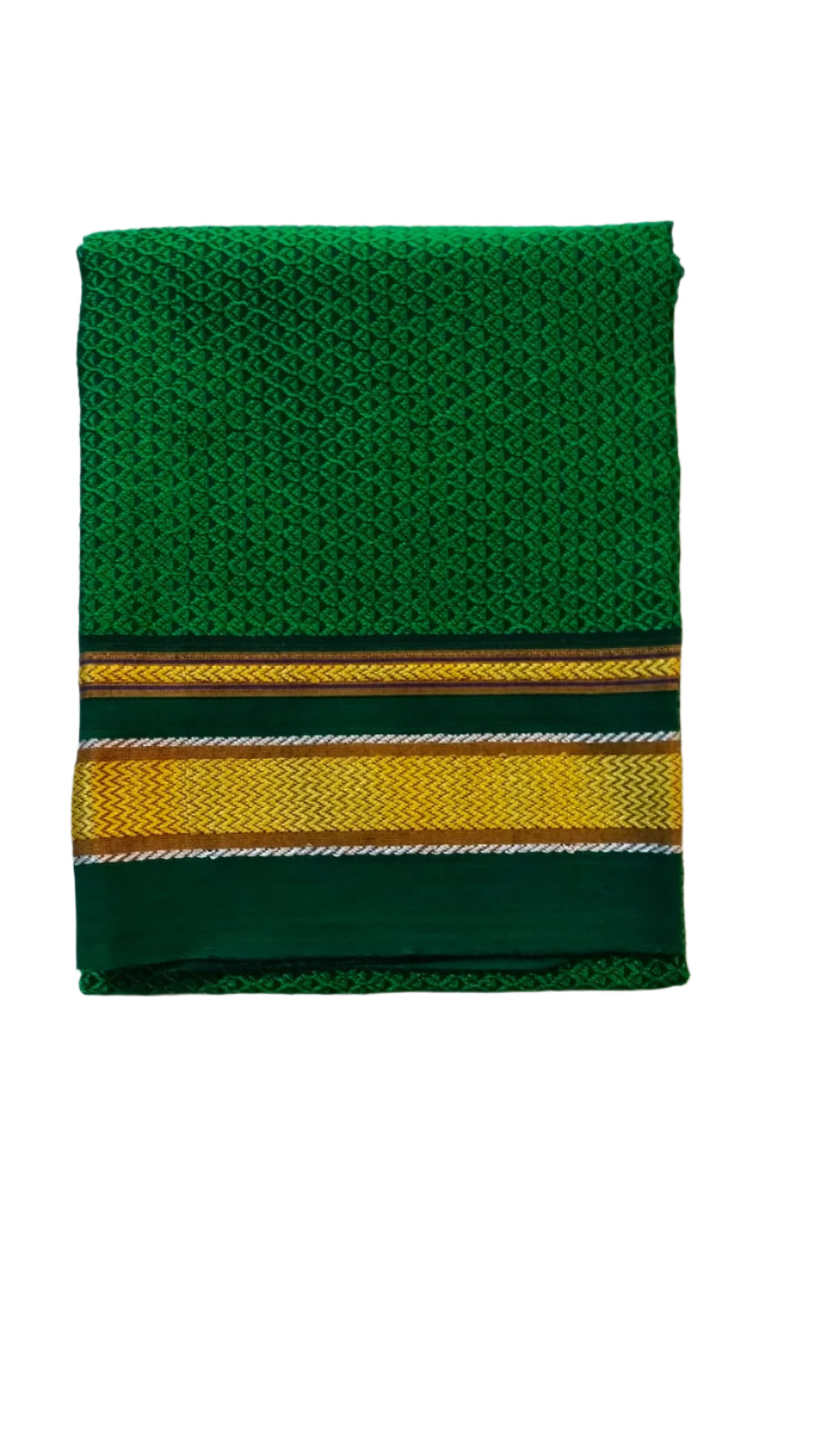 Khun Blouse Fabric - Bottle Green