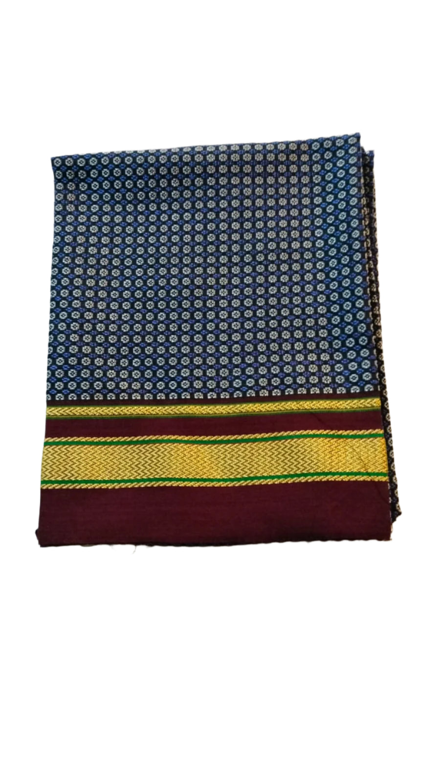 Khun Blouse Fabric - Silver Blue