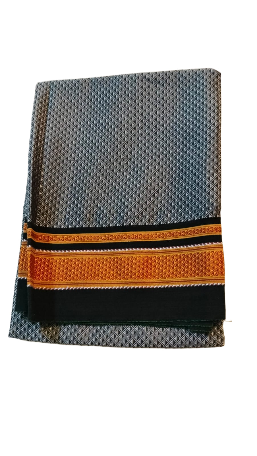 Khun Blouse Fabric - Grey black