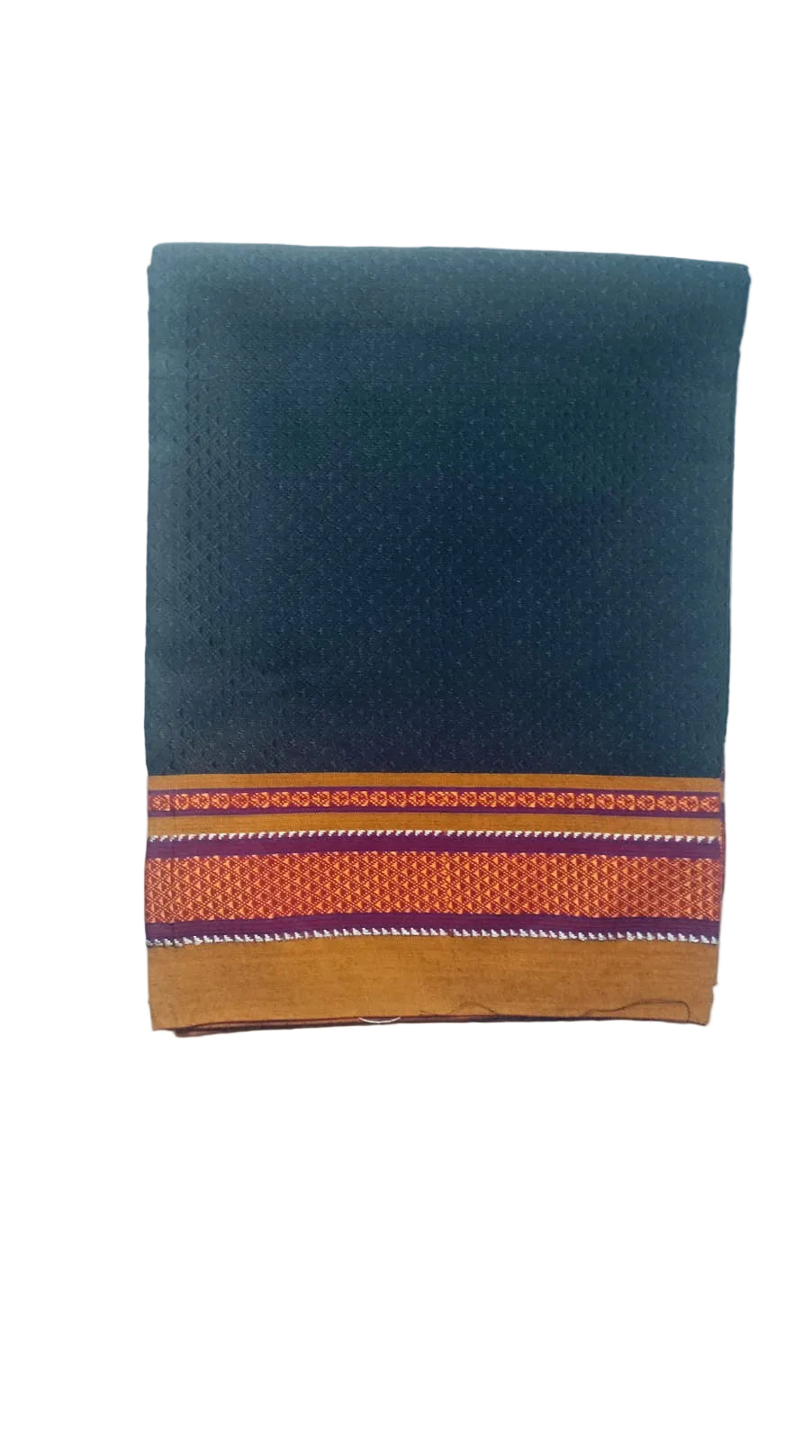 Khun Blouse Piece Black with Orange