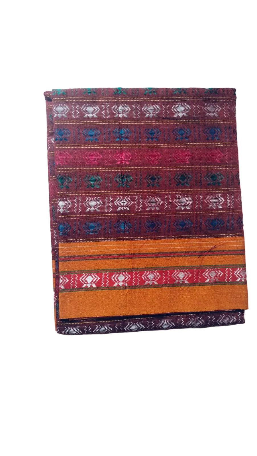 Handloom Pure Cotton Khun Blouse Pieces / Handloom Fabric Online