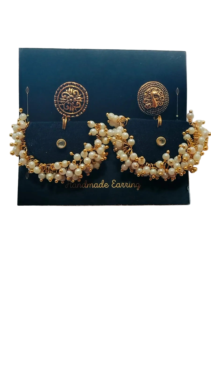 Ethnic Handmade Jewellery | Handblock Print Fabric Black shade