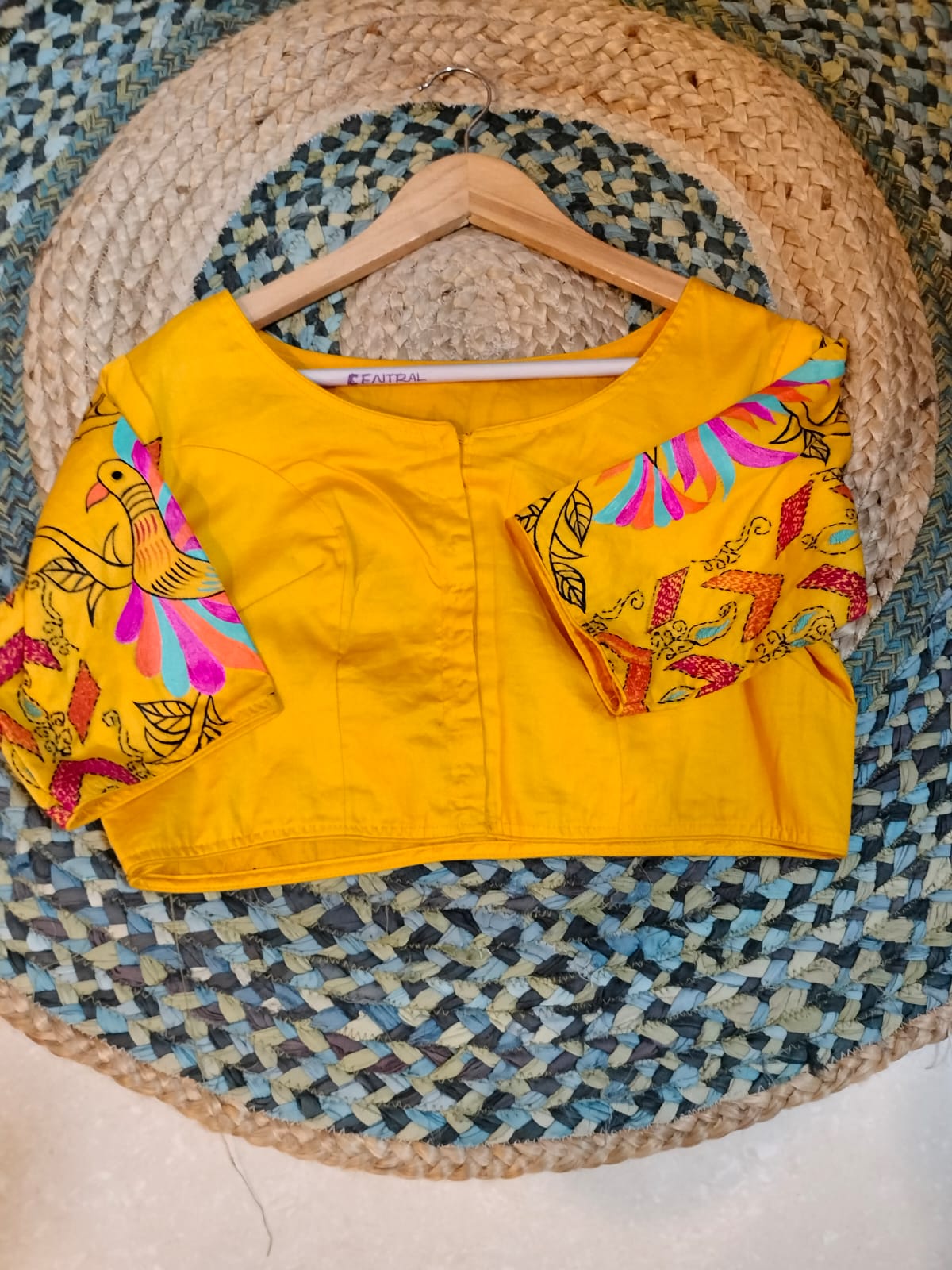 Kantha Designer Blouse Orange