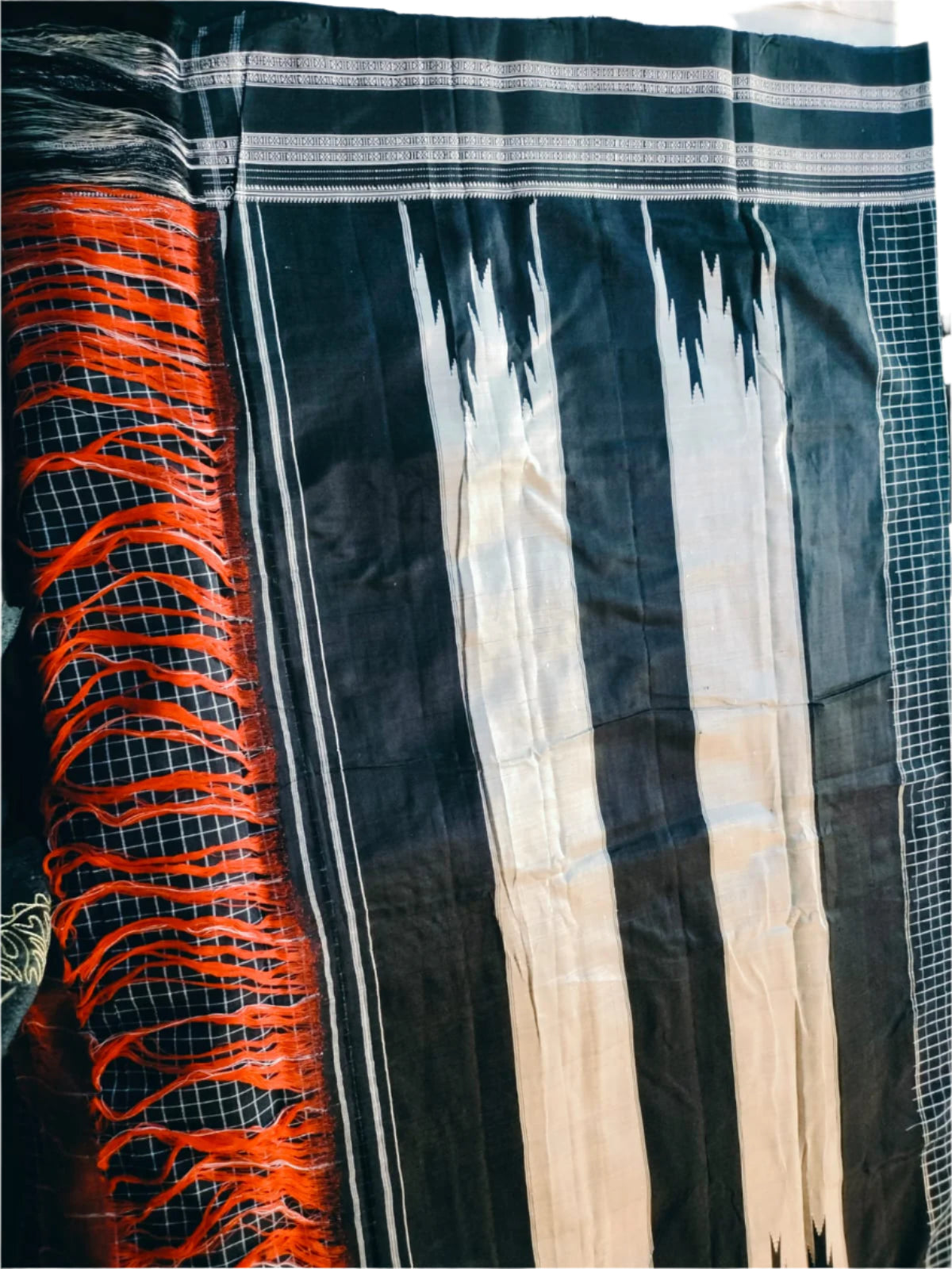 "Ilkal Handloom Saree with Raw Silk Pallu