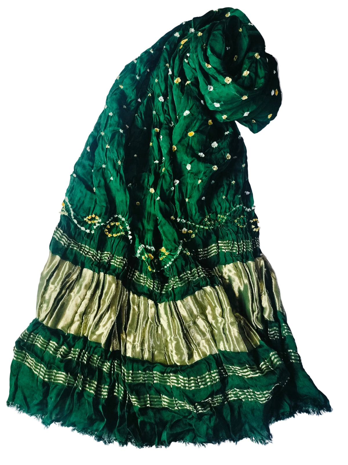 Bandhej Pure Modal Silk Dupattas - Green