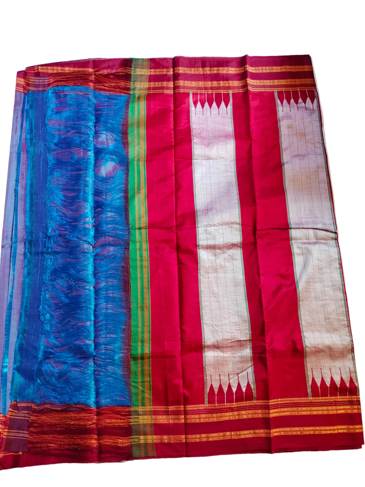 Ilkal Satin Silk Saree - Blue
