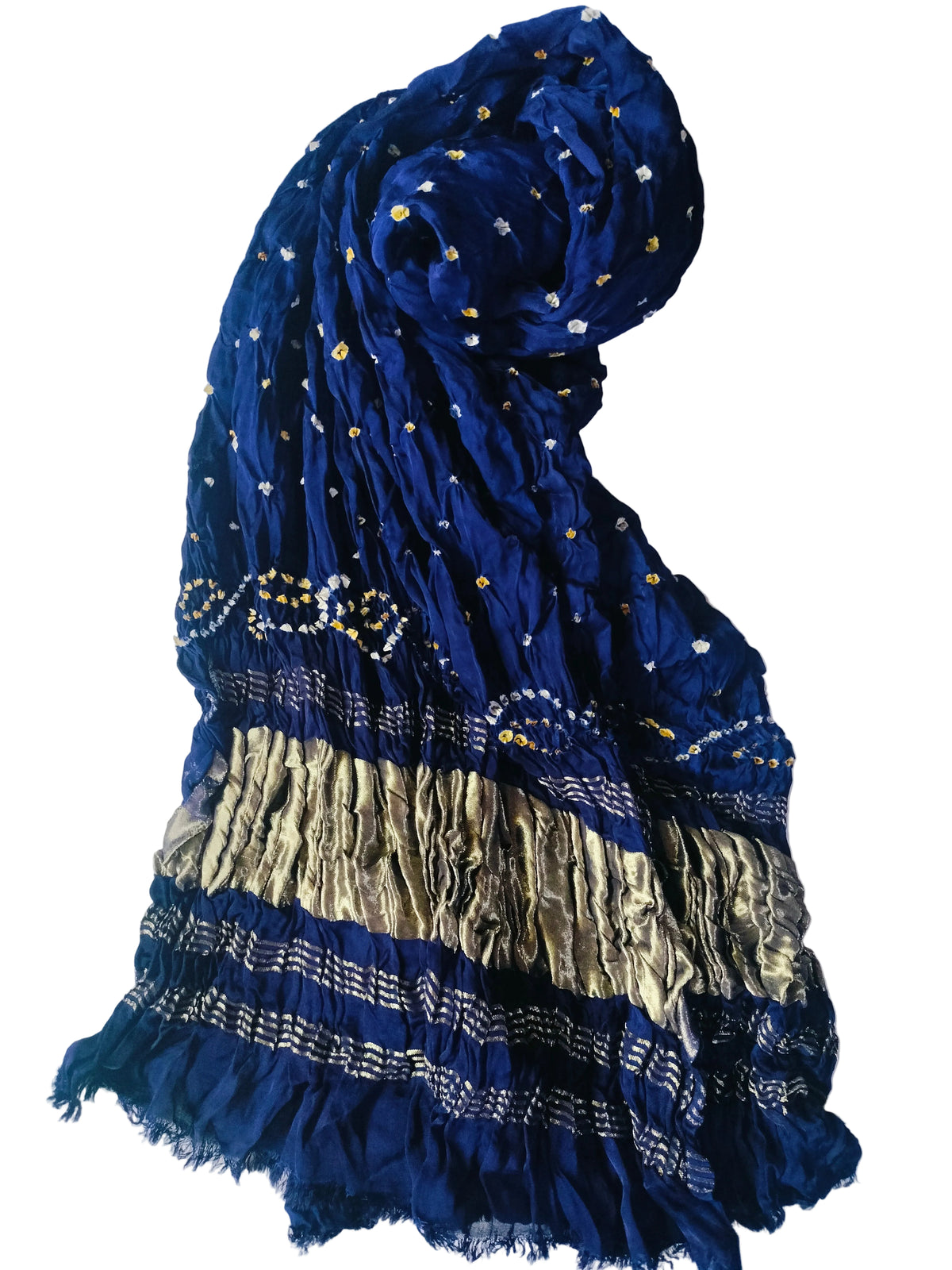Bandhej Pure Modal Silk Dupattas - Blue