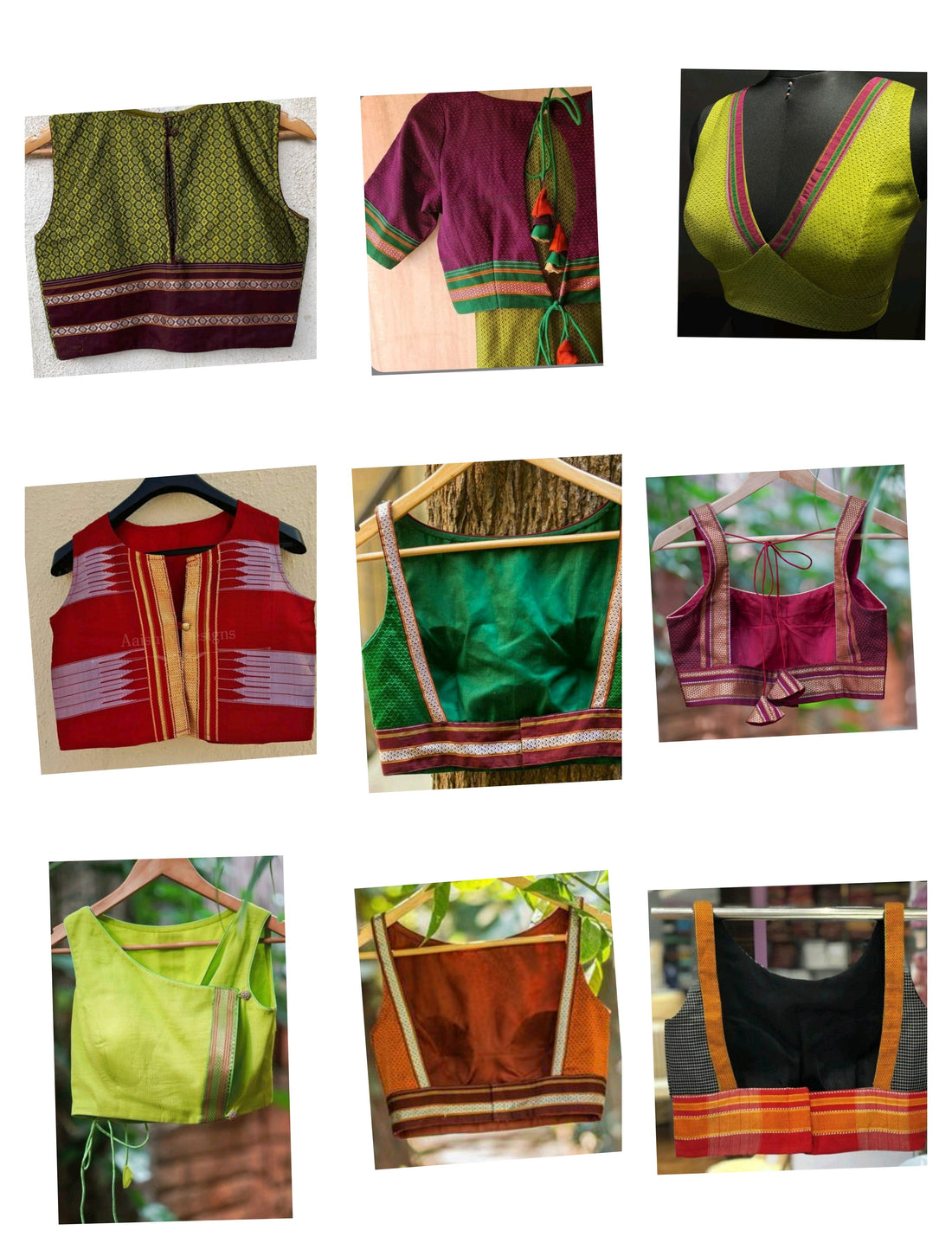 Khun Fabrics Designer Blouses - Handloom & Satin Khun / Pan - India Shipping Available