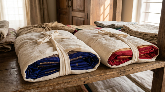Why Silk Sarees Should Be Stored in Mul Cotton | Silk Saree Care Guide