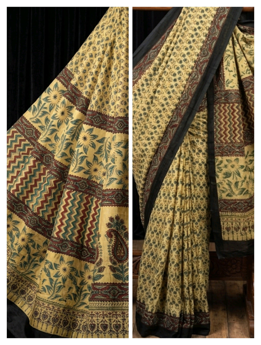 Ajrakh Modal Silk Saree Care Guide | Maintenance Tips