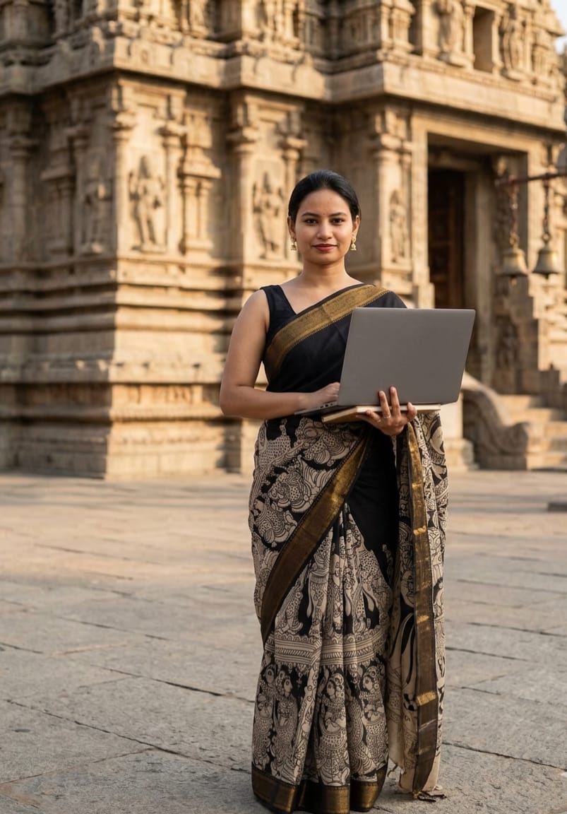 Kalamkari Mangalagiri Silk Sarees with Nizam Border – Elegant Summer Wear Collection