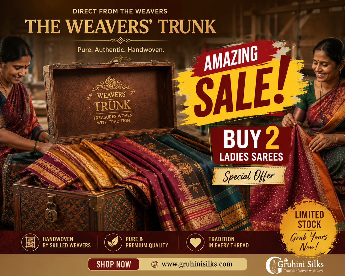 Weavers Trunk Sale | Up to 40–60% Off Handcrafted Sarees