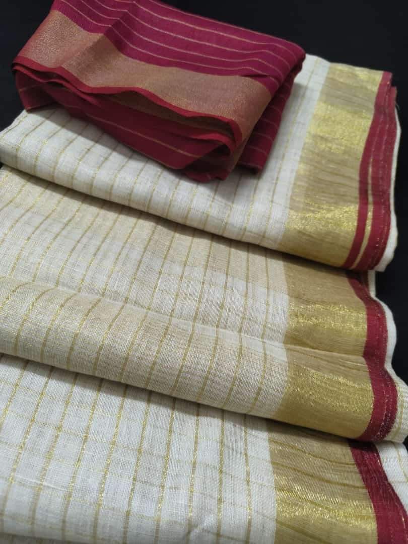 Linen Cotton Saree