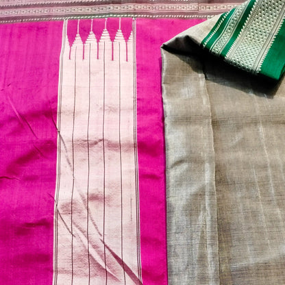 Ilkal Satin Silk Ganga Jamuna Saree