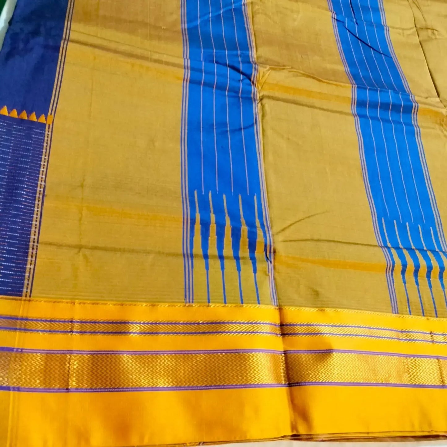 Ilkal Cotton Silk Saree Royal Blue