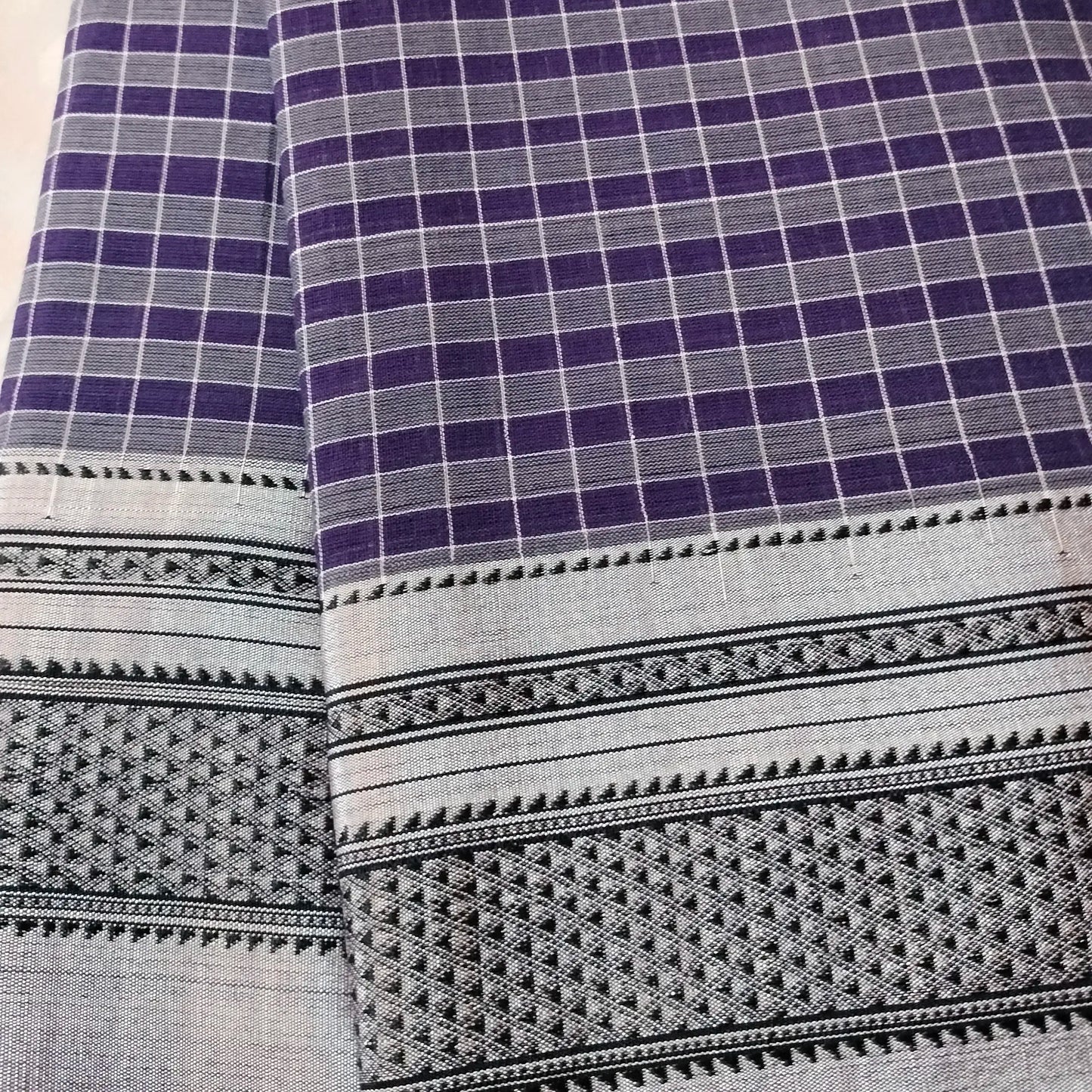 Ilkal Pure Cotton Saree Purple Colour