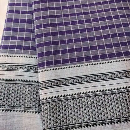 Ilkal Pure Cotton Saree Purple Colour