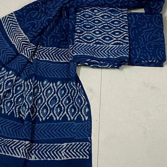 Cotton INDIGO SALWAR SUIT BLUE 2