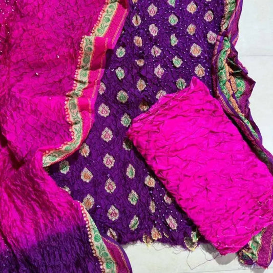 Dupion Bandhej Silk SALWAR