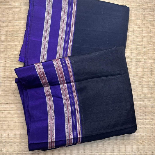 Gayathri Ilkal Satin Silk Black With Purple