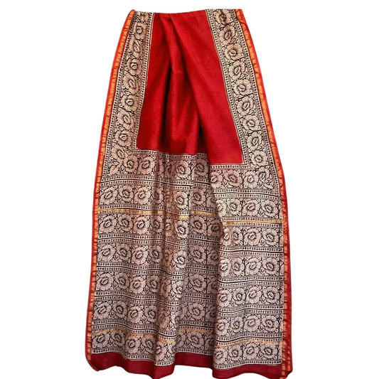 Chanderi Cotton Silk Red