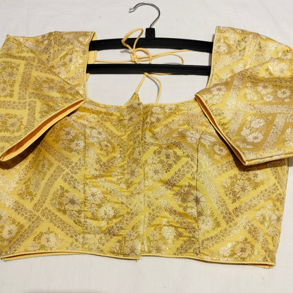 Banarasi Yellow Zari Blouse