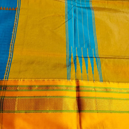 Ilkal Cotton Silk Skirt Saree Blue