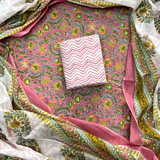 HANBLOCK PRINT COTTON SUIT