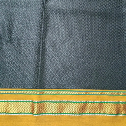 Khana Blouse Piece Black With Yellow