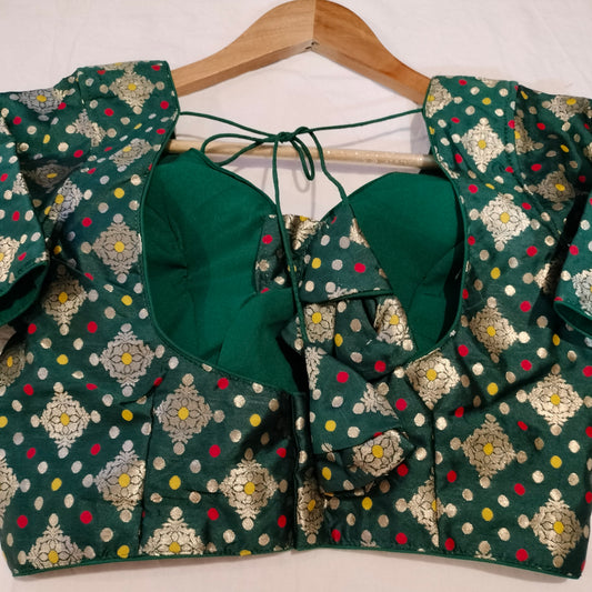Banarasi Bottle Green Blouse