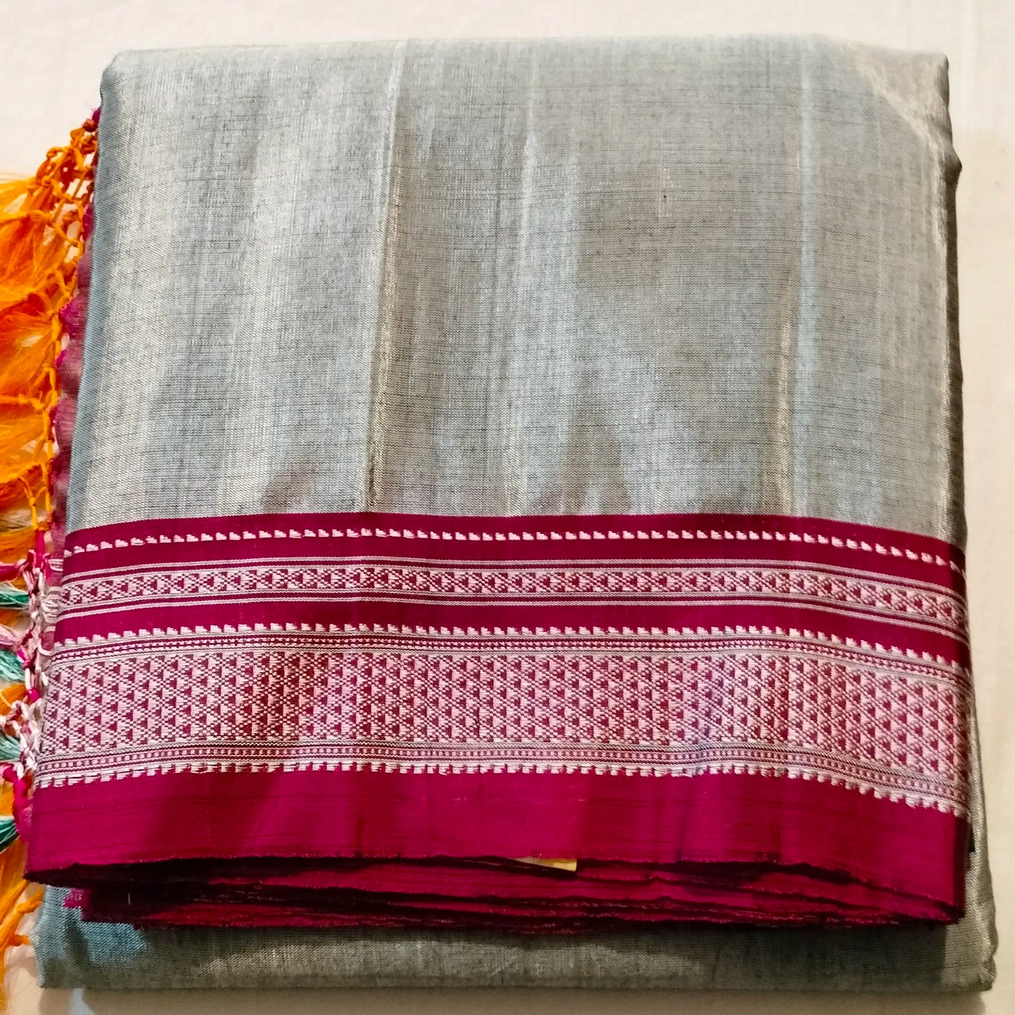 Ilkal Satin Silk Ganga Jamuna Saree