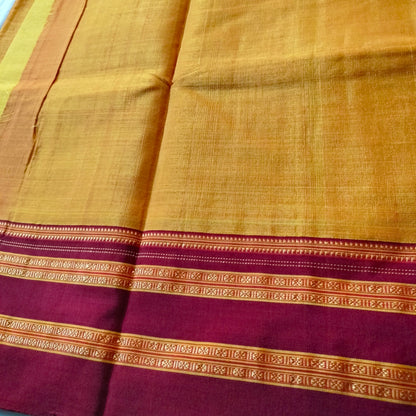 Ilkal Gayathri Satin Silk Yellow with Maroon