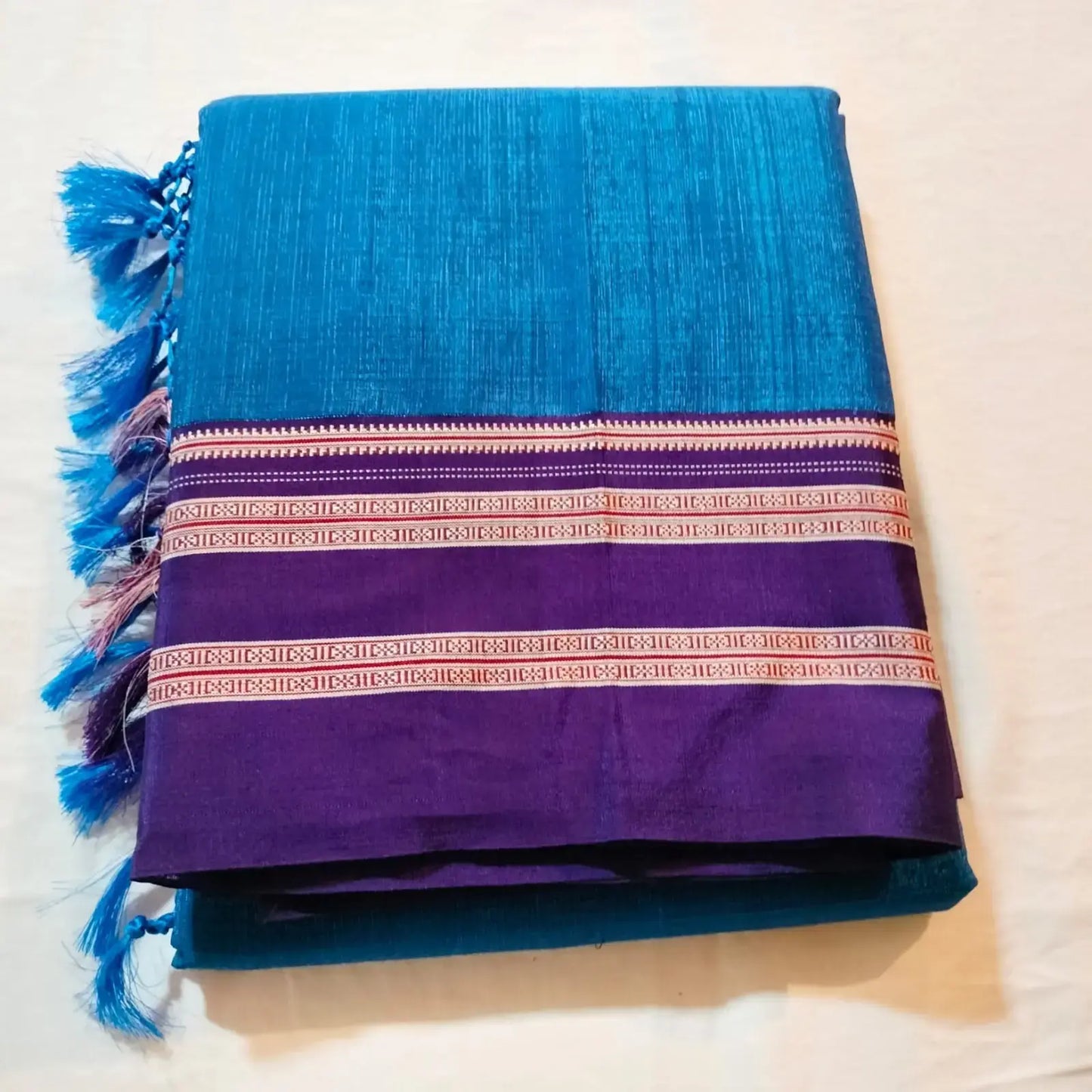 Ilkal Satin Silk Saree Blue