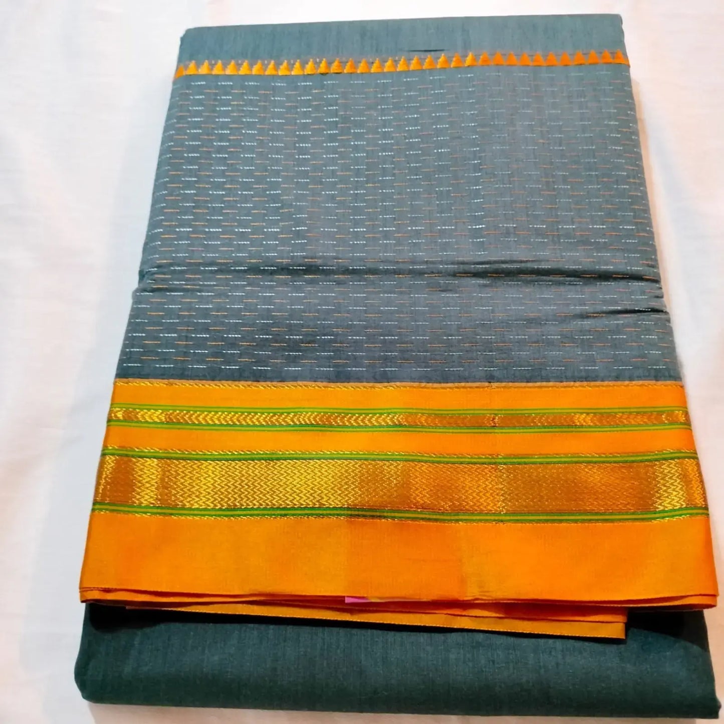 Ilkal Cotton Silk Skirt Saree Grey