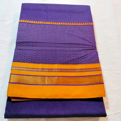 Ilkal Cotton Silk Saree Royal Blue