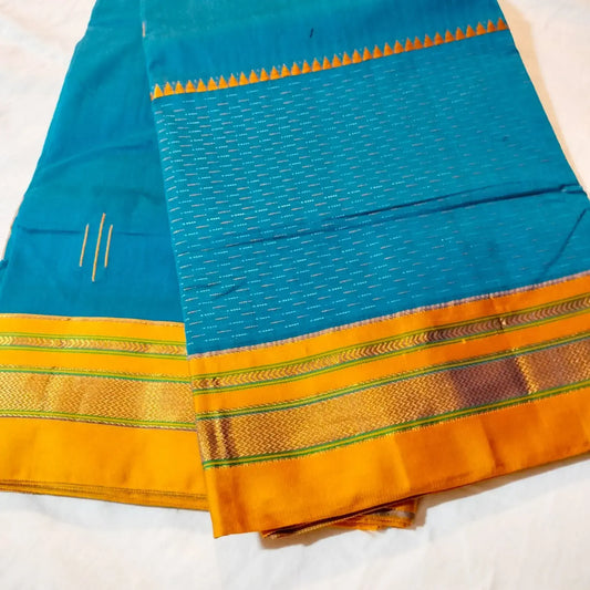 Ilkal Cotton Silk Skirt Saree Blue