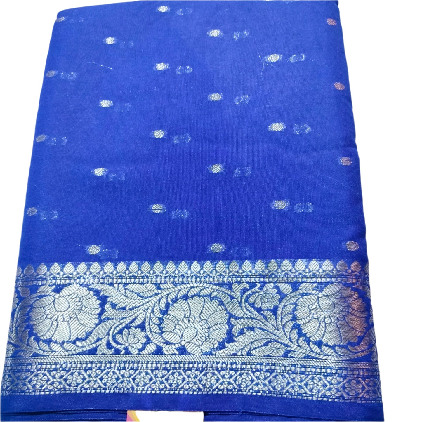 Semi Georgette Banarasi Royal Blue Saree