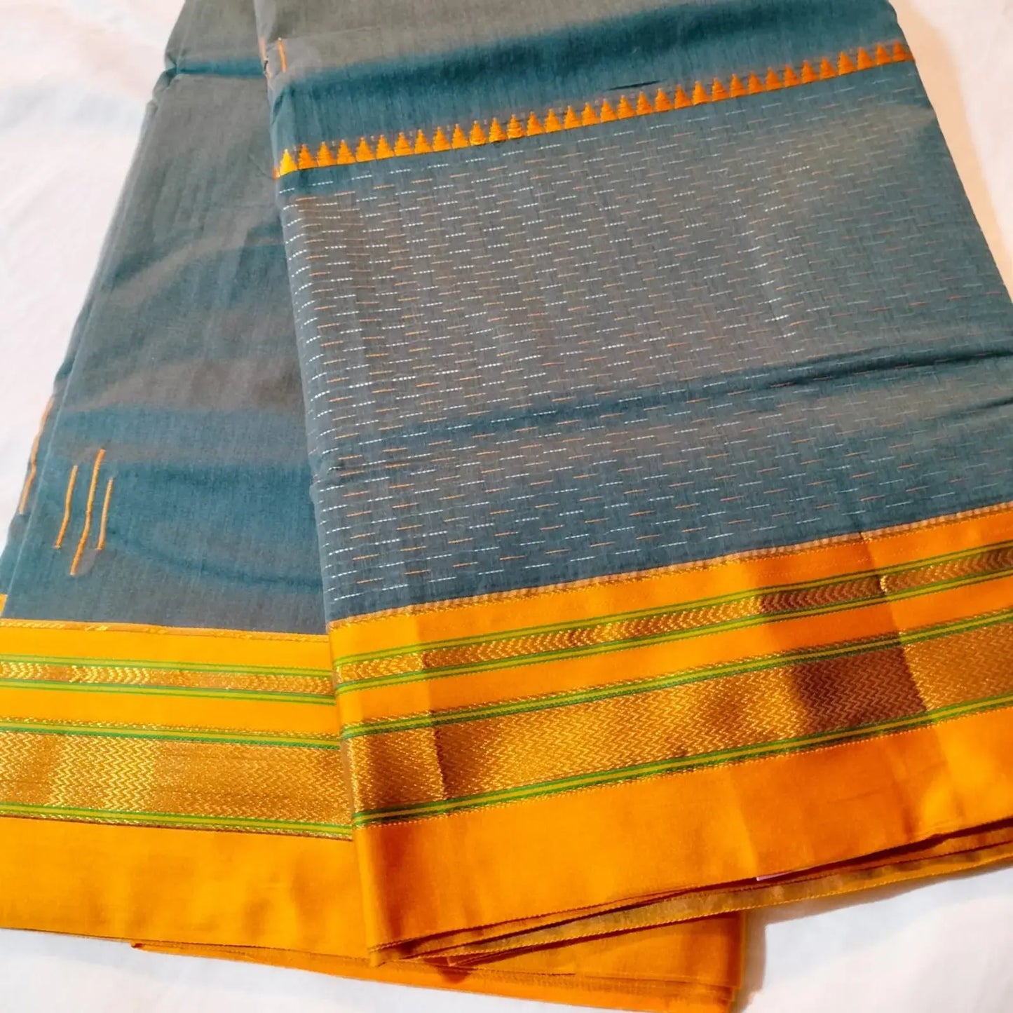 Ilkal Cotton Silk Skirt Saree Grey