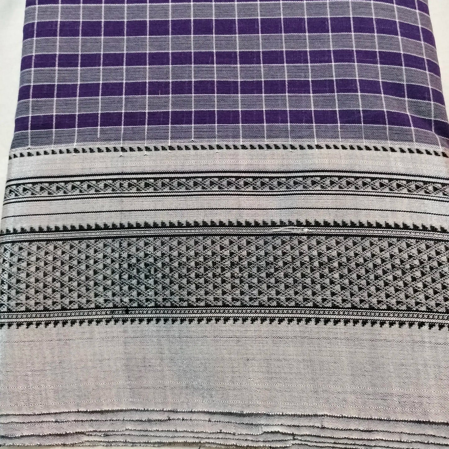 Ilkal Pure Cotton Saree Purple Colour