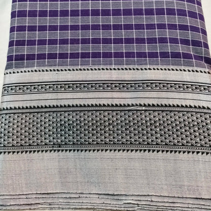 Ilkal Pure Cotton Saree Purple Colour