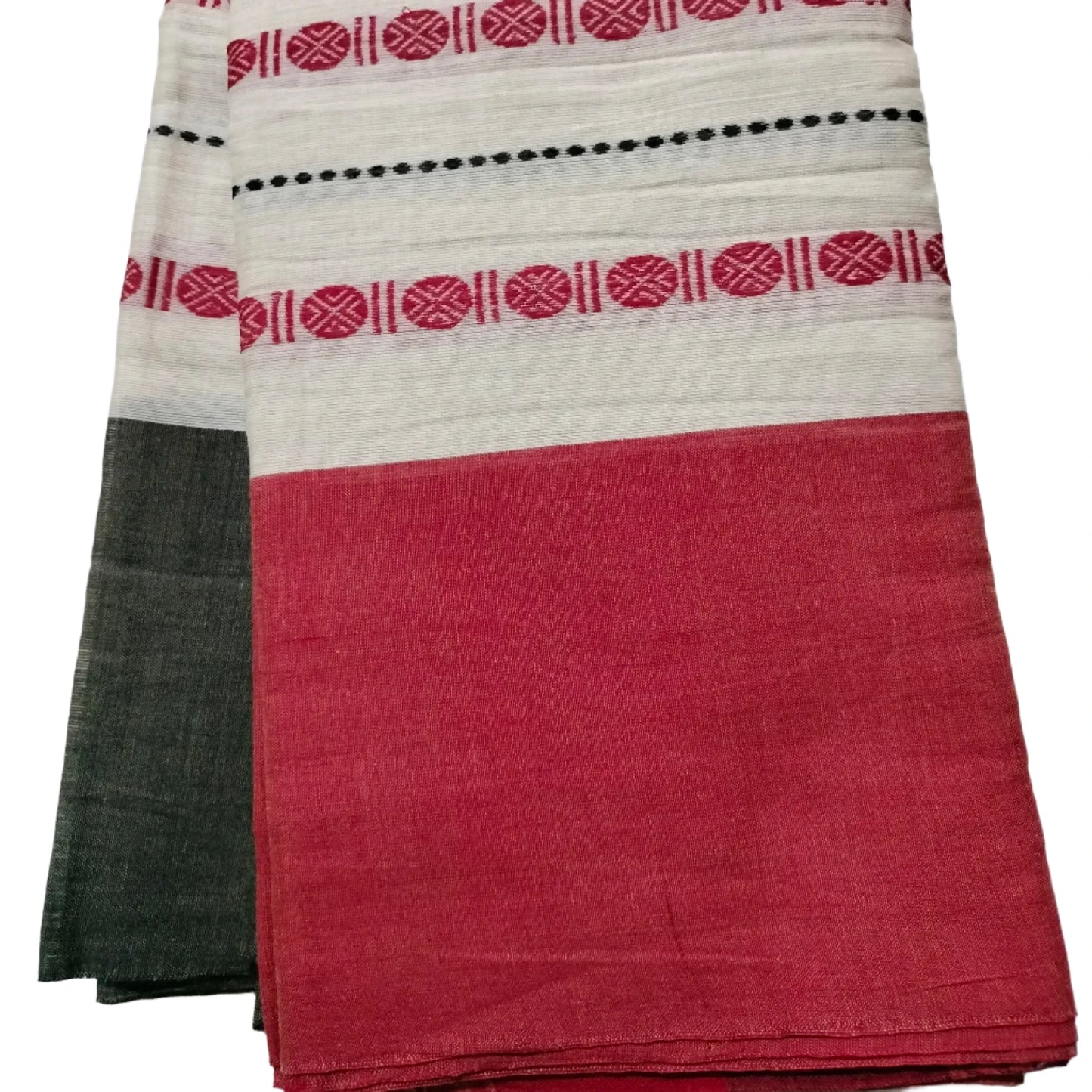 Dhaniakhali Saree Cream With Maroon